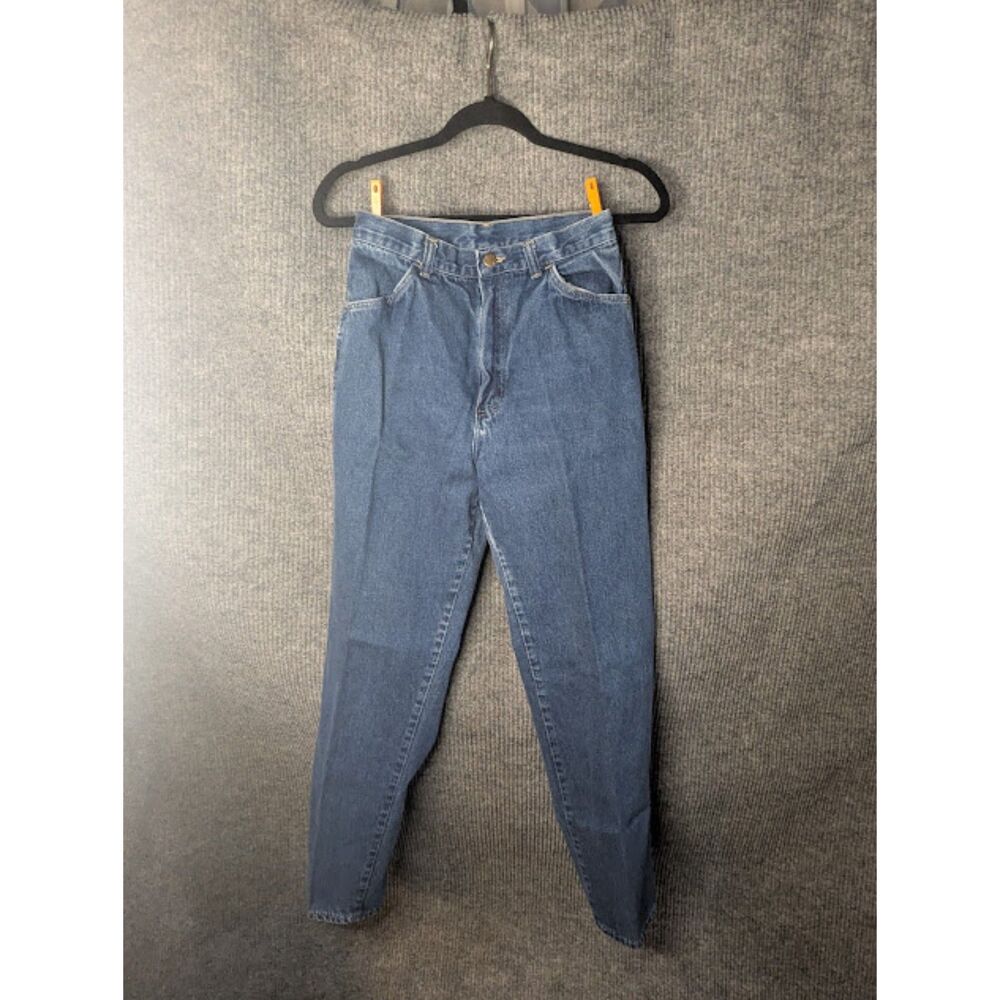 Vintage Rustler Jeans Womens 12 Made in USA High Rise Tapered Mom Fit 80s Denim